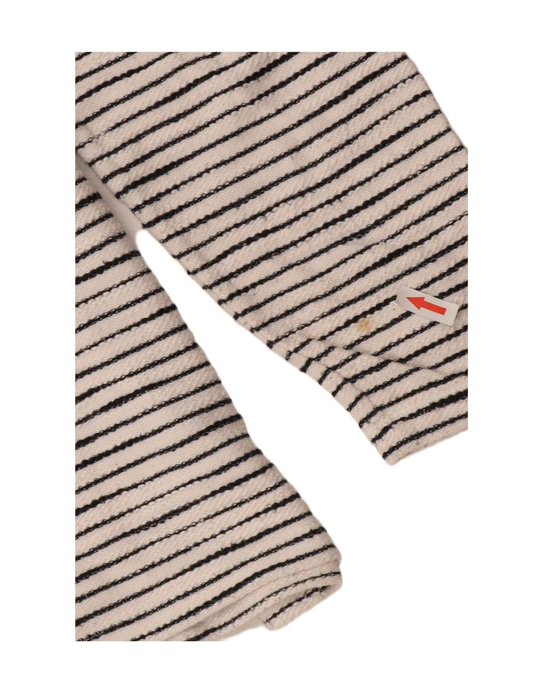 Top Zara da uomo a maniche lunghe in cotone a righe larghe bianche