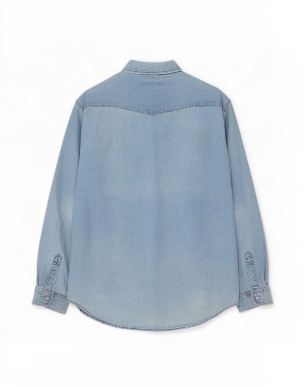 Camicia di jeans da uomo Carrera grande in cotone blu