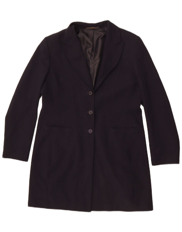 Giacca blazer lunga da donna Marks & Spencer UK 16 grande blu navy