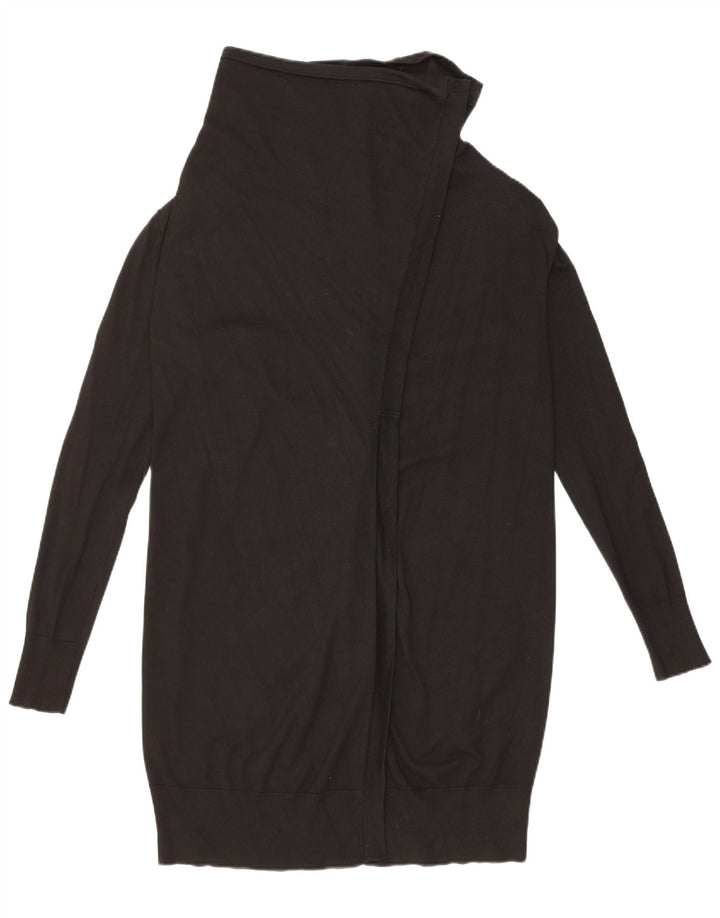 Maglione cardigan lungo da donna Zara UK 12 viscosa nera media