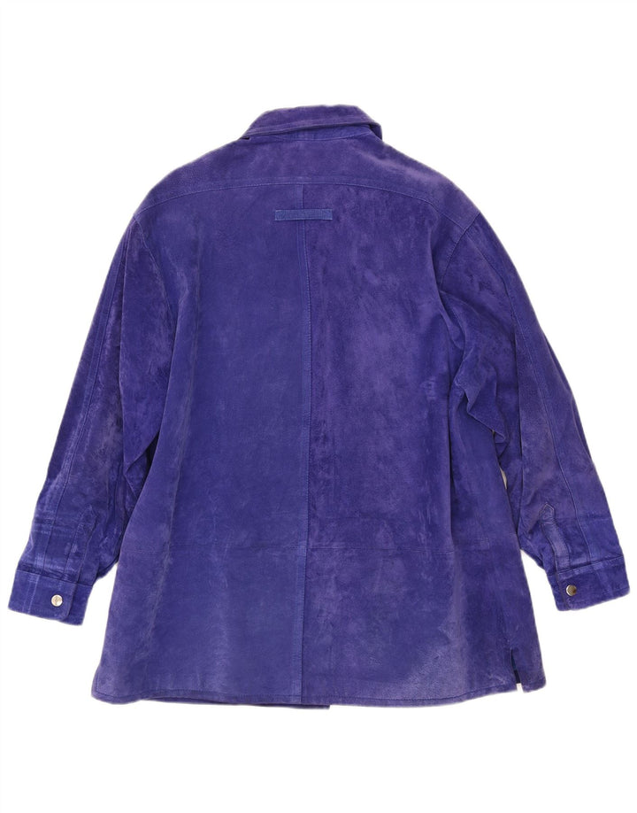 Giacca in pelle scamosciata da donna YUPPIE EU 46 XL Pelle viola