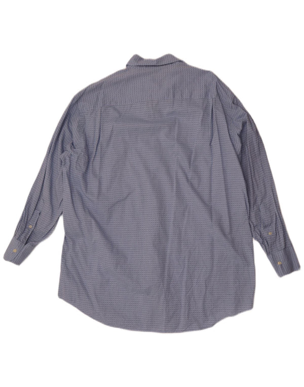 Camicia da uomo Nautica taglia 16 1/2 grande cotone a quadri blu