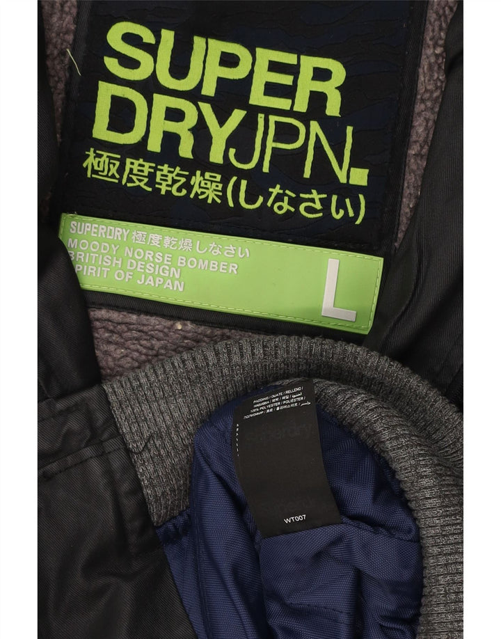 Giubbotto bomber da uomo SUPERDRY UK 40 Large Nero Poliestere
