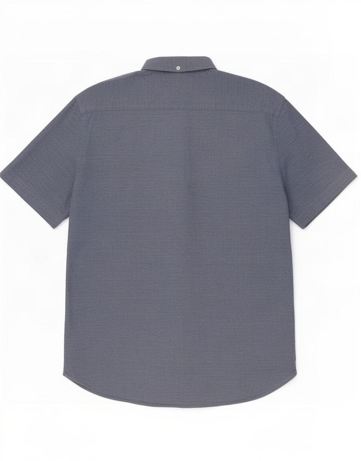Camicia a maniche corte da uomo French Connection grande in cotone blu