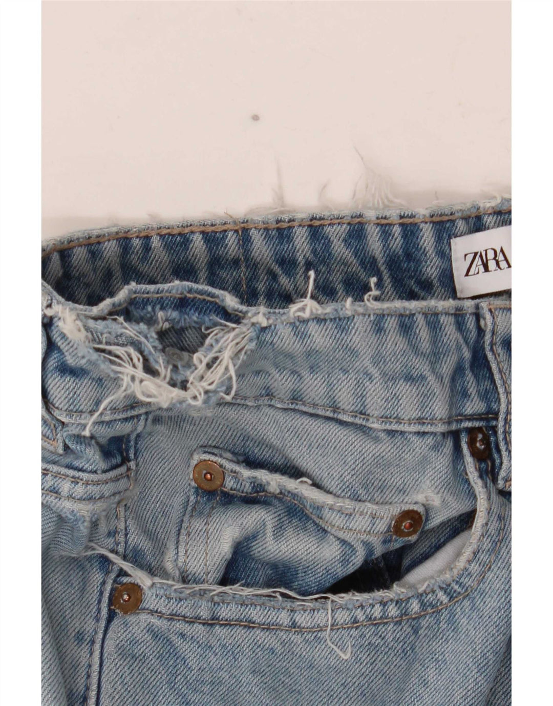 Jeans dritti da donna Zara EU 40 medi W30 L30 Blu