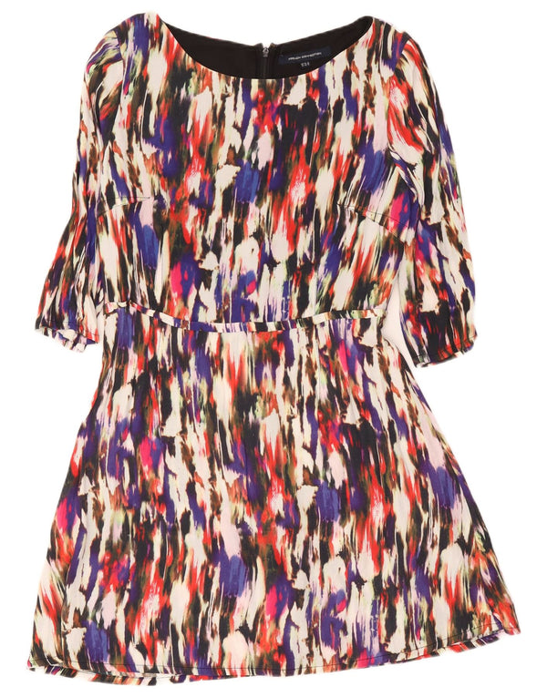 Abito a trapezio da donna French Connection UK 14 Grande blocco di colori multicolore