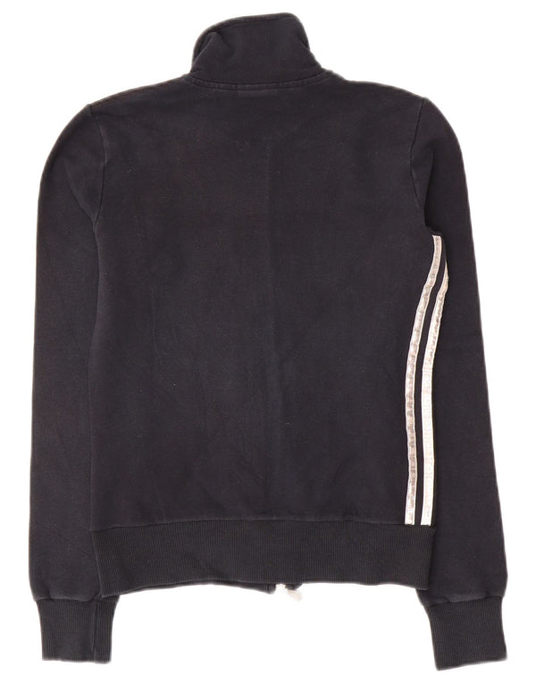 Giacca da ginnastica da donna Adidas UK 10 piccola in cotone nero