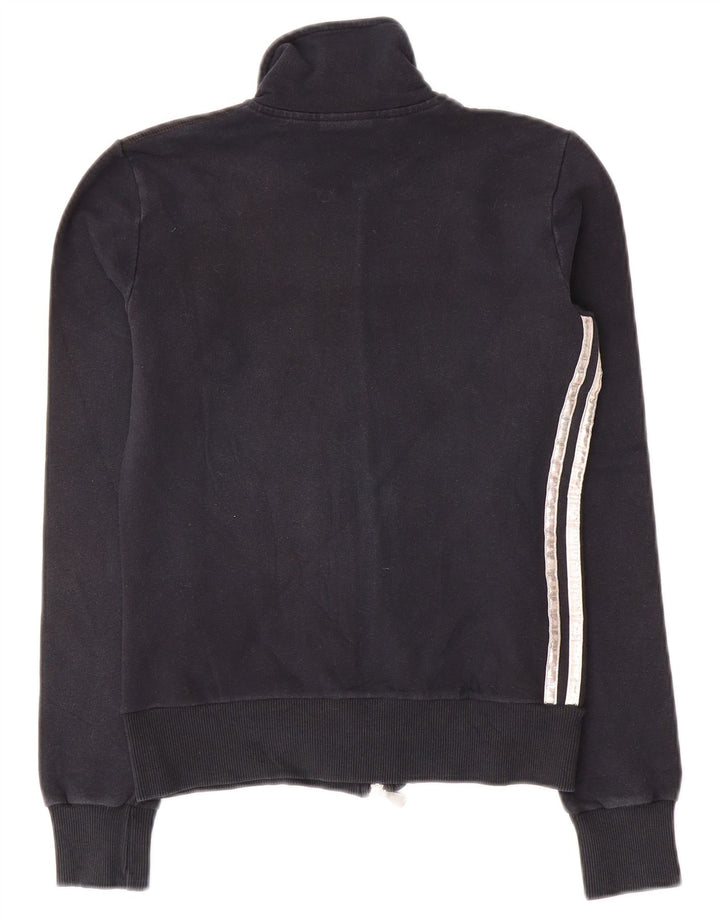 Giacca da ginnastica da donna Adidas UK 10 piccola in cotone nero
