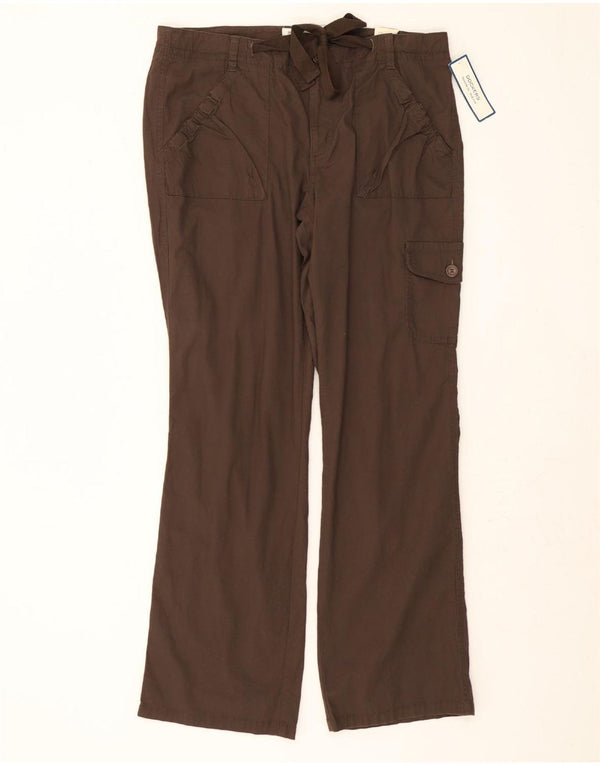 DOCKERS Womens Favorite Fit Cargo Trousers US 12 Large W34 L32 Brown
