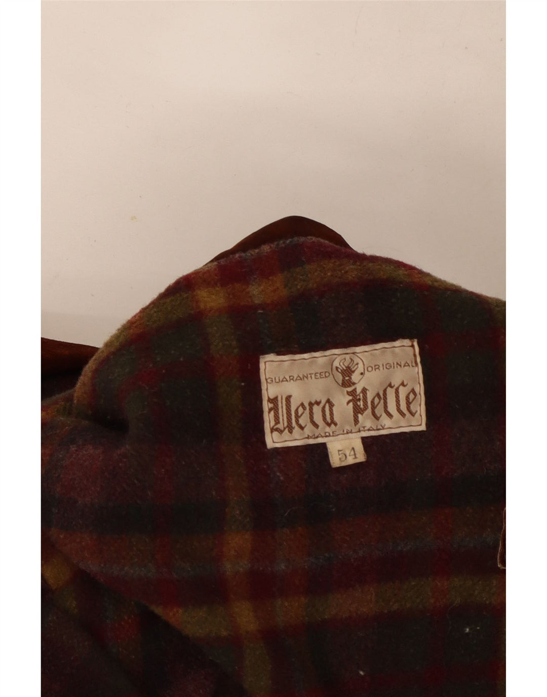 Giacca vintage in pelle scamosciata da uomo IT 54 2XL in pelle marrone