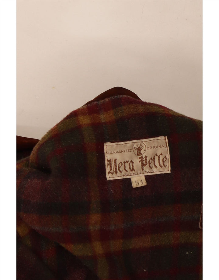 Giacca vintage in pelle scamosciata da uomo IT 54 2XL in pelle marrone