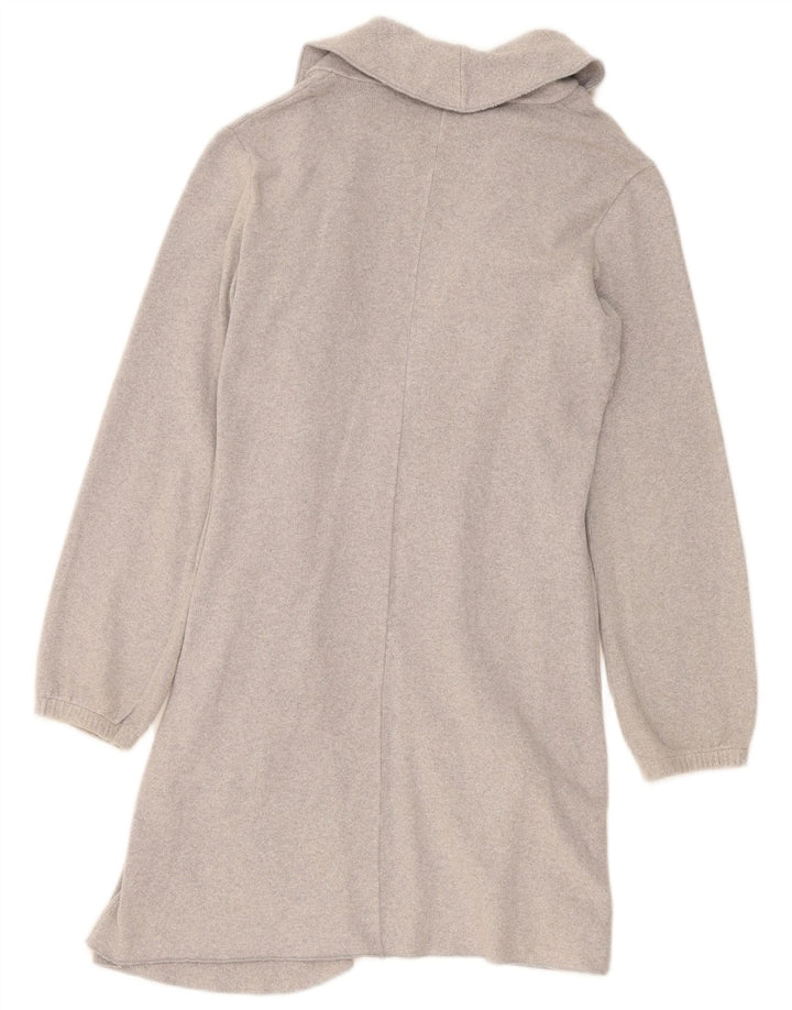 Maglione cardigan aperto lungo da donna Benetton UK 14 Grigio medio