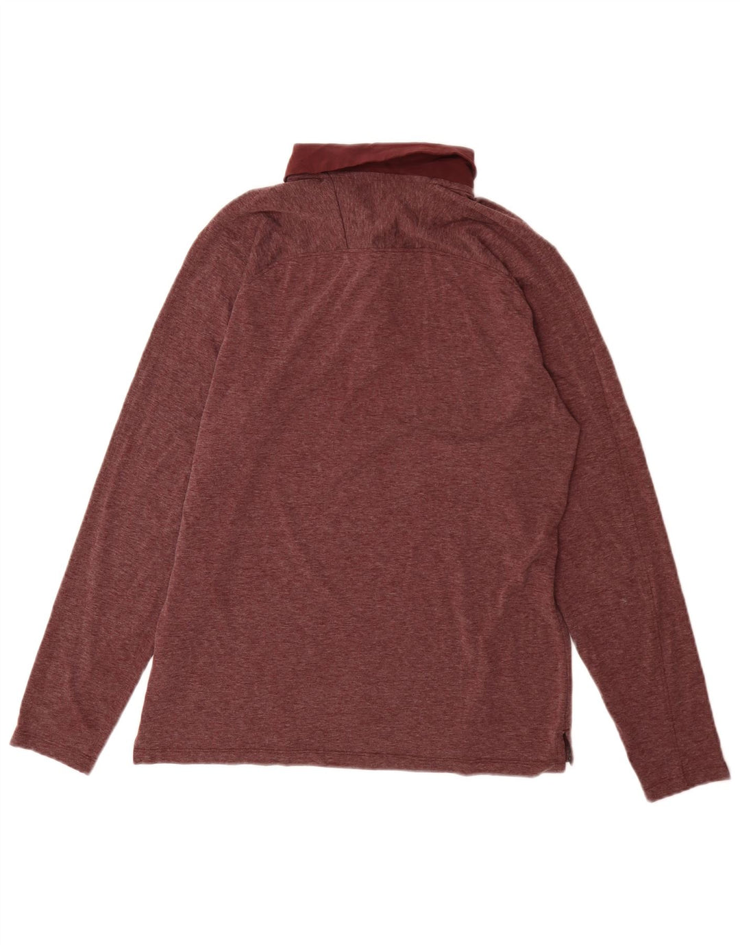 Polo da golf a maniche lunghe da uomo Nike, poliestere bordeaux medio