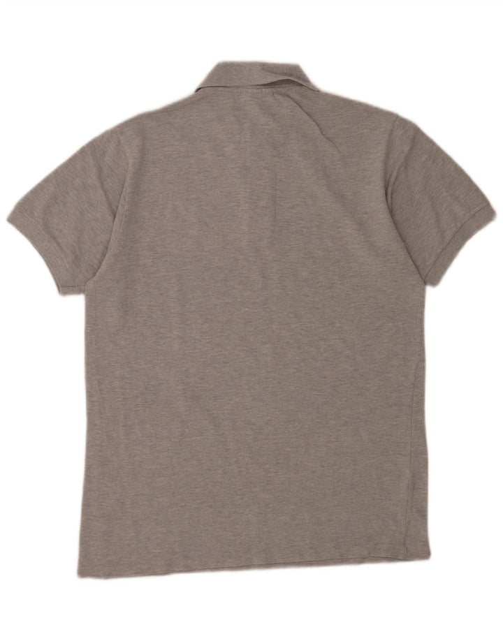 Polo da uomo Lacoste taglia 3 piccola in cotone chiazzato grigio