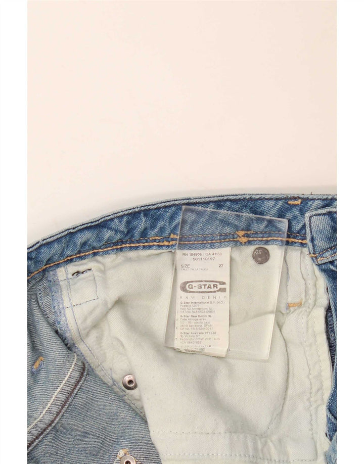 Jeans dritti invecchiati da donna G-Star W27 L27 cotone blu