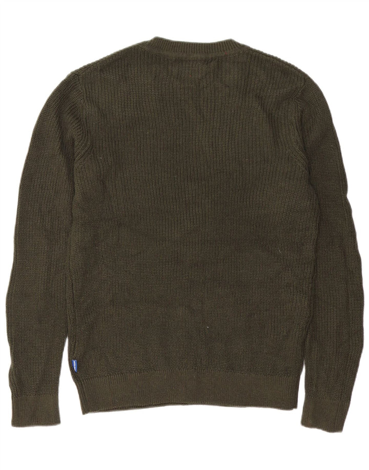 Maglione maglione girocollo da uomo Jack & Jones in acrilico verde medio