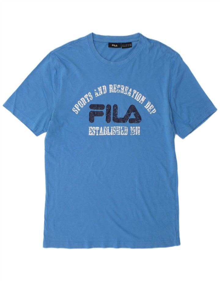 T-shirt grafica da uomo FILA Top blu medio