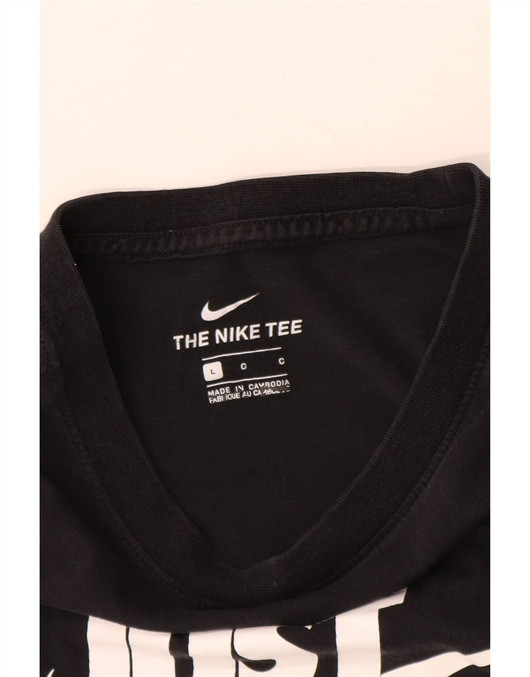 T-shirt grafica da uomo Nike Top grande in cotone nero