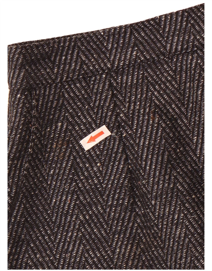Gonna a tubino vintage da donna W30 Chevron grigio medio
