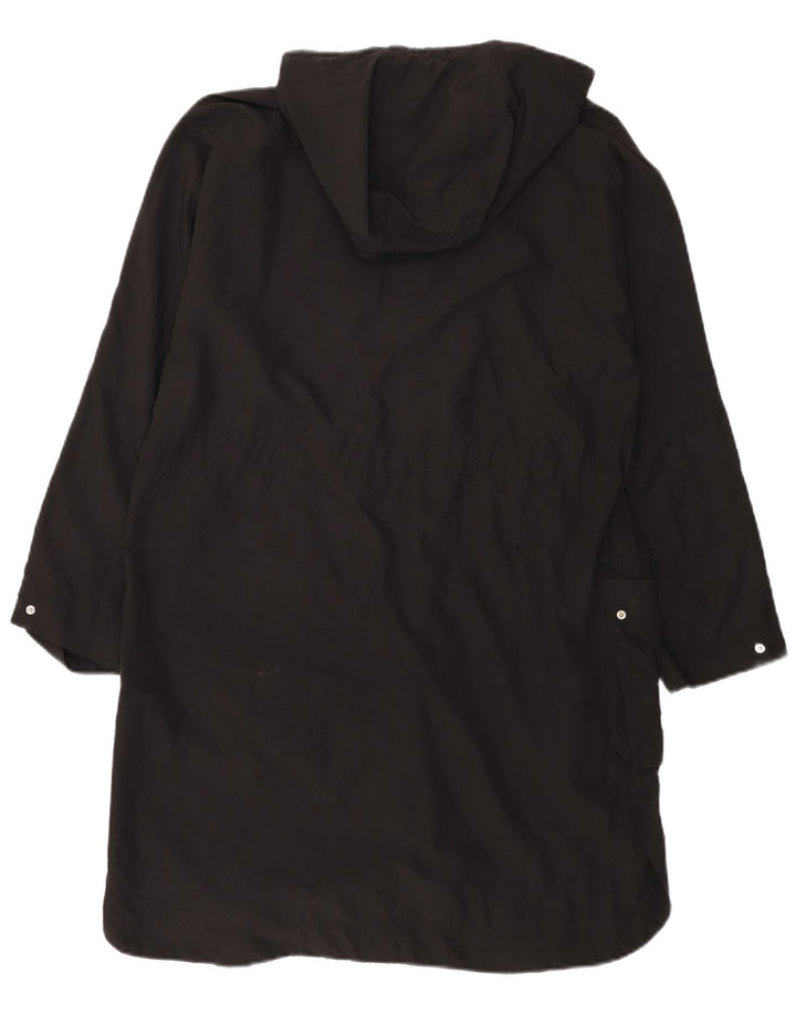Impermeabile Zara da donna con vestibilità ampia con cappuccio UK 14 poliestere nero medio