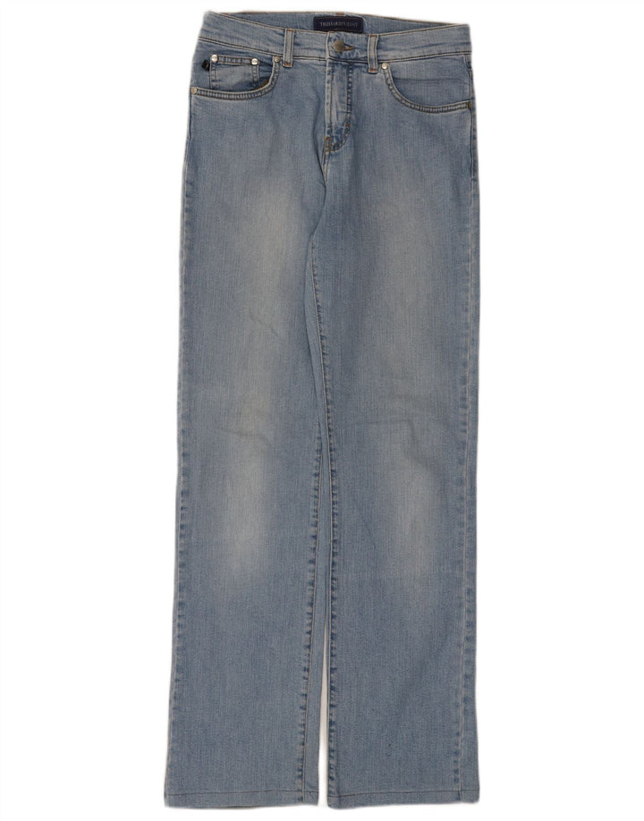 Jeans Dritti Donna Trussardi W29 L31 Cotone Blu