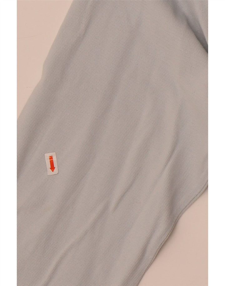 Polo Kappa Uomo Manica Lunga Cotone Blu Medio