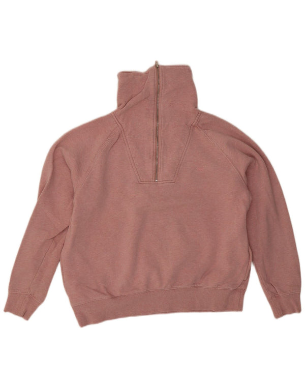 Crew Clothing Felpa corta da donna Maglione UK 10 Small Pink Flecked