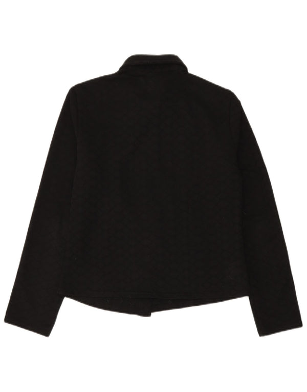 Camicetta corta da donna BENETTON IT 46 Large nera in poliestere