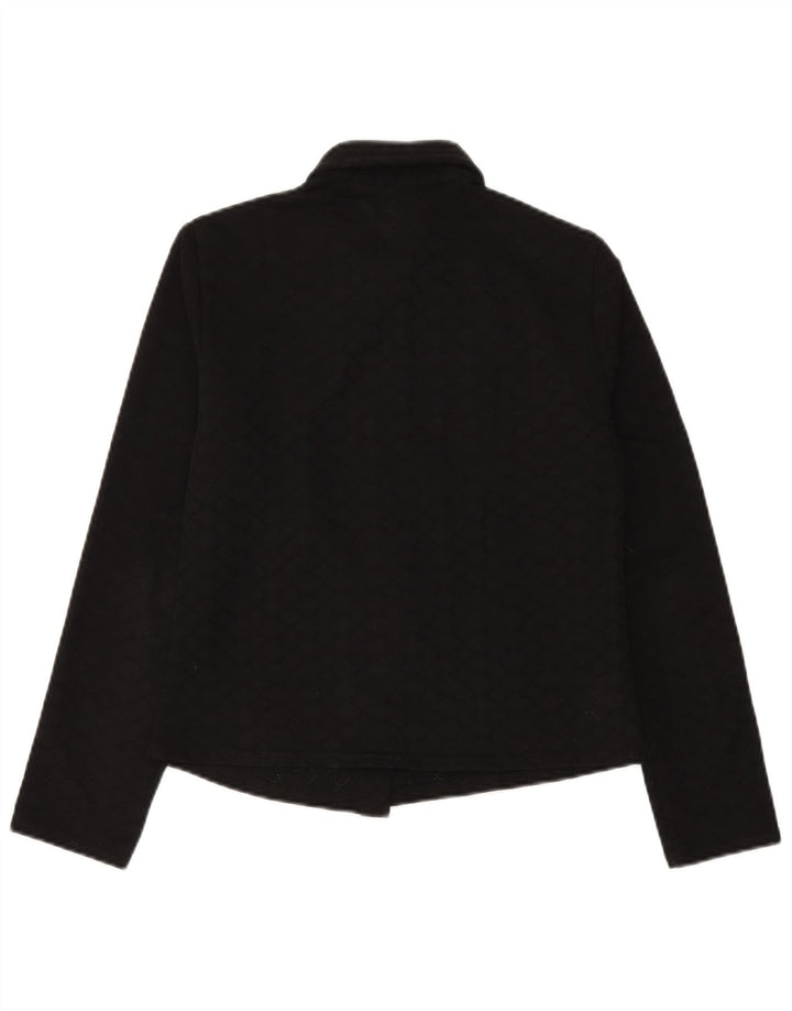 Camicetta corta da donna BENETTON IT 46 Large nera in poliestere