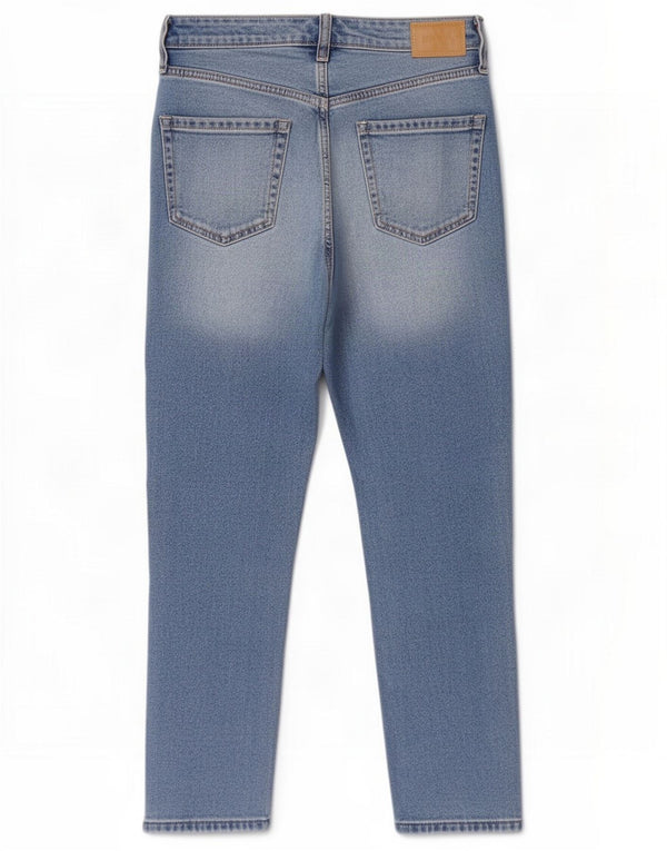 Hollister Jeans affusolati Mom a vita ultra alta da donna W26 L25 Blu Cotone