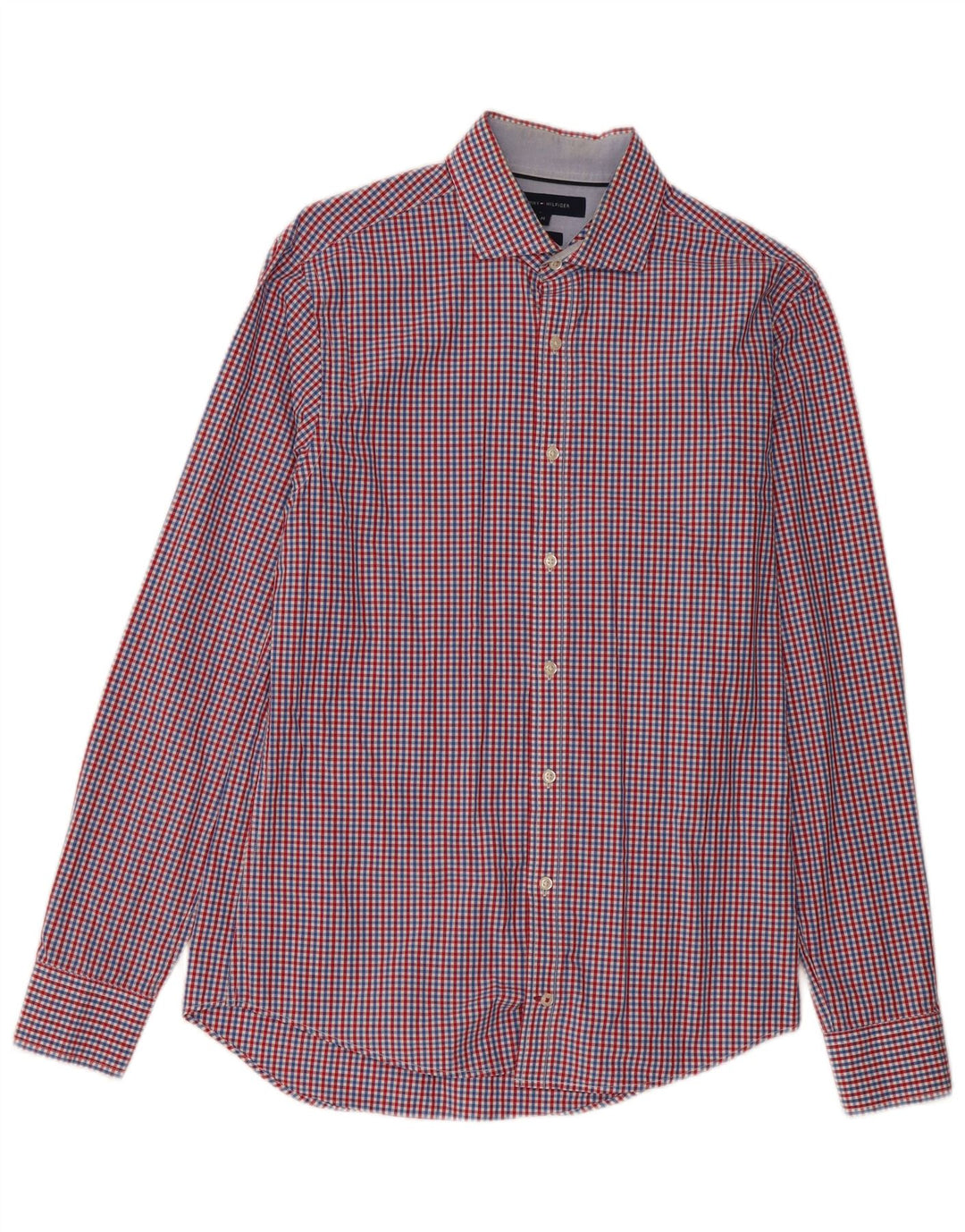 Camicia slim fit da uomo Tommy Hilfiger in cotone a quadretti multicolore medio