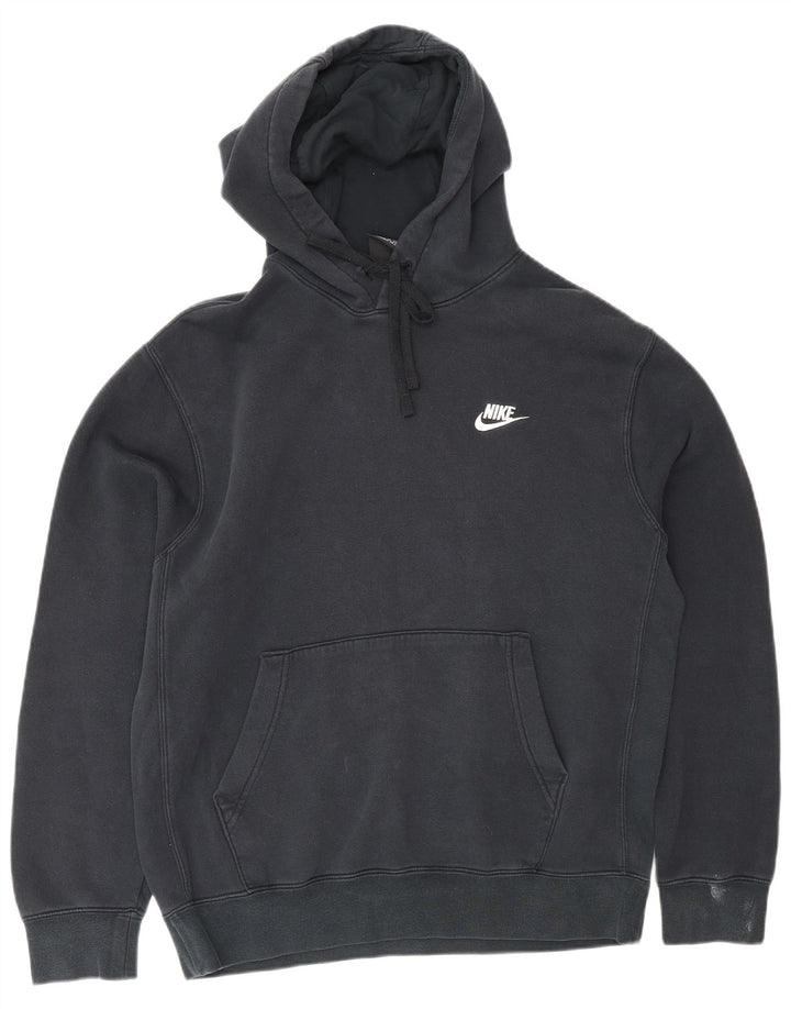 Felpa con cappuccio da uomo Nike, cotone medio blu navy