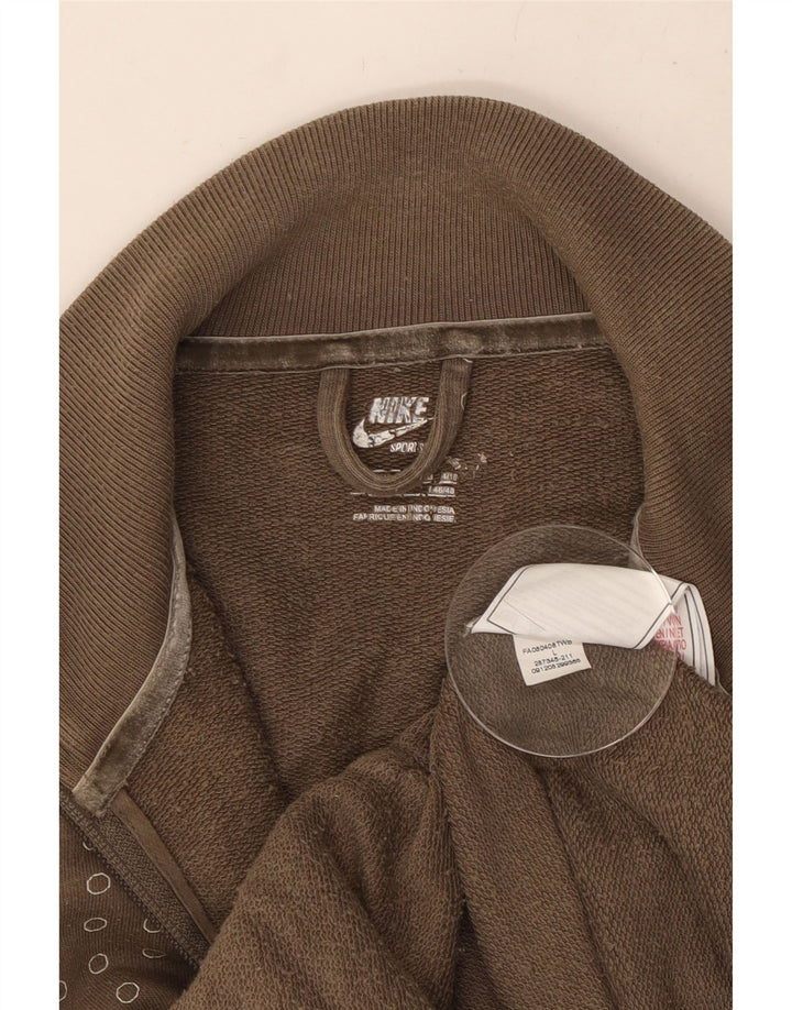 Giacca da ginnastica da donna NIKE UK 14 grande cotone maculato kaki