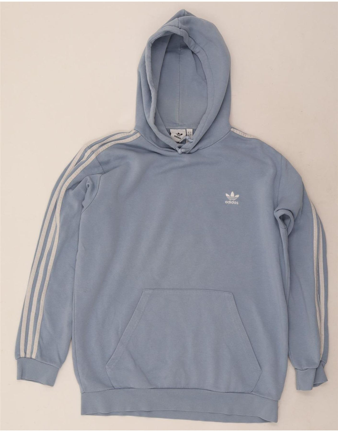 Felpa con cappuccio da uomo Adidas Large in cotone blu