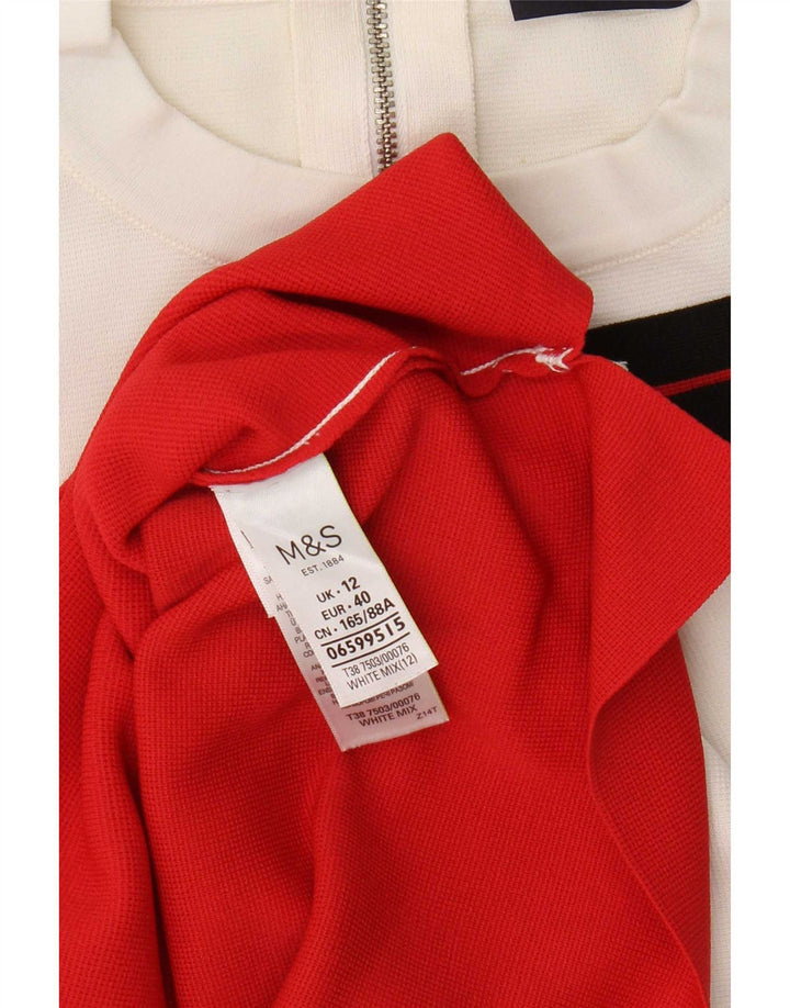 Canotta da donna Marks & Spencer UK 12 Medium White Colourblock in poliammide