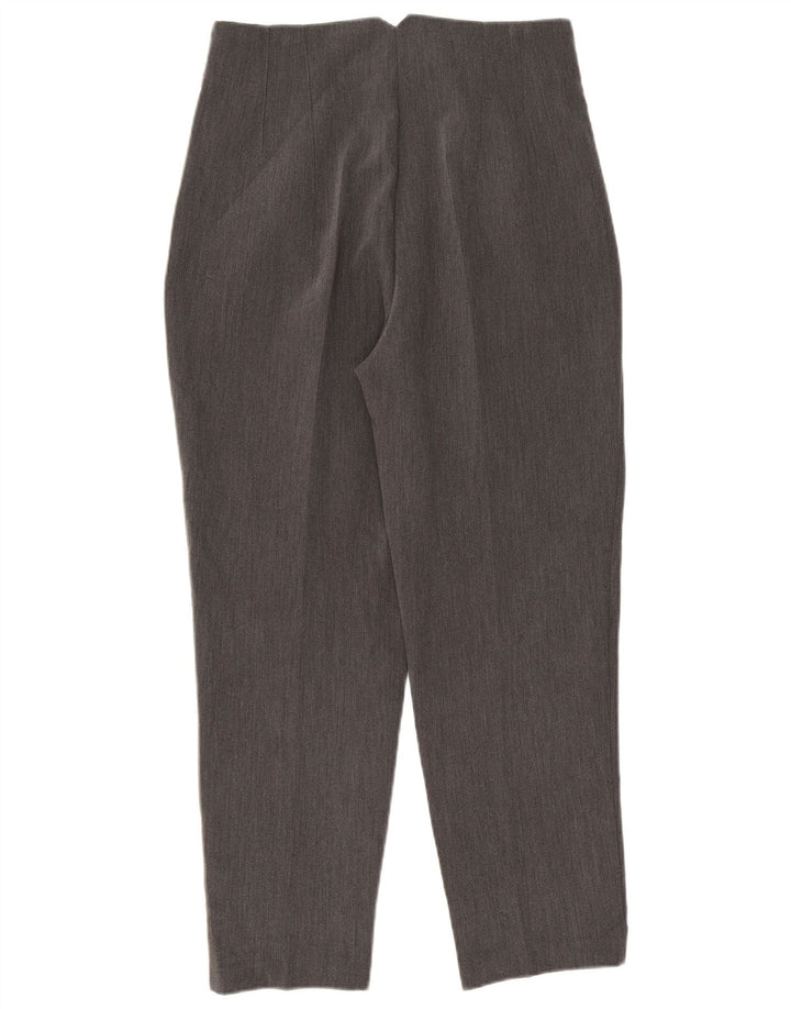 Pantaloni da completo a vita alta da donna Zara grandi W30 L26 poliestere grigio