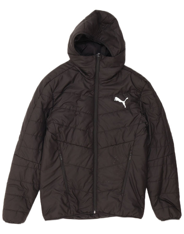 Giacca imbottita con cappuccio grafico da uomo Puma UK 36 Small Nero Poliestere