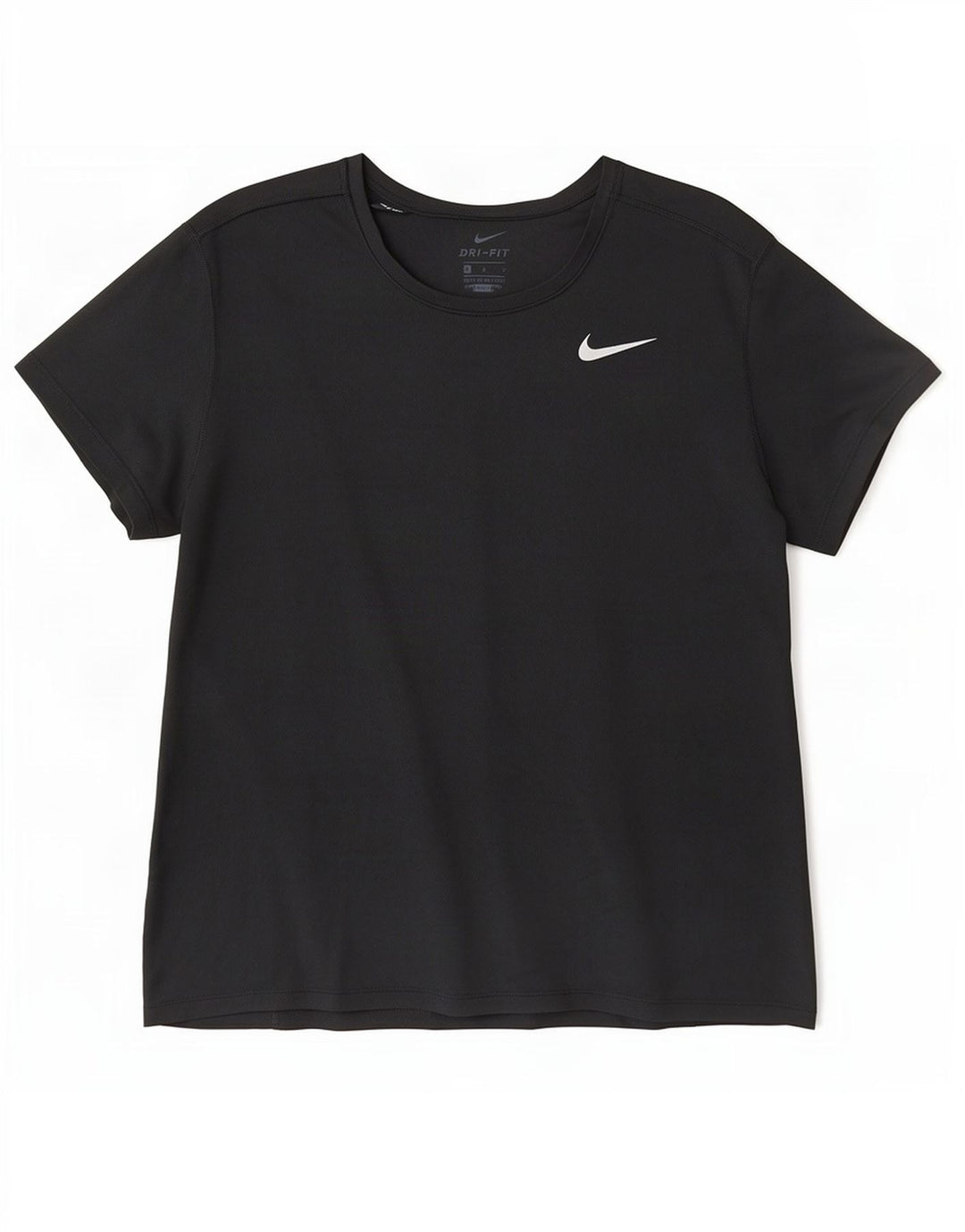T-shirt Nike Dri Fit da donna Top UK 14 Large Nero Poliestere