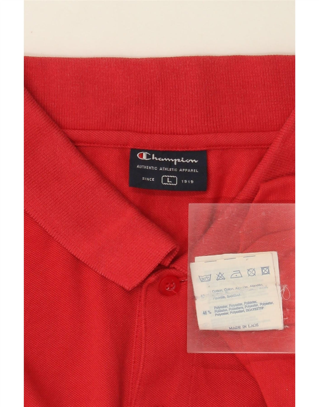 Polo da uomo CHAMPION grande in cotone rosso
