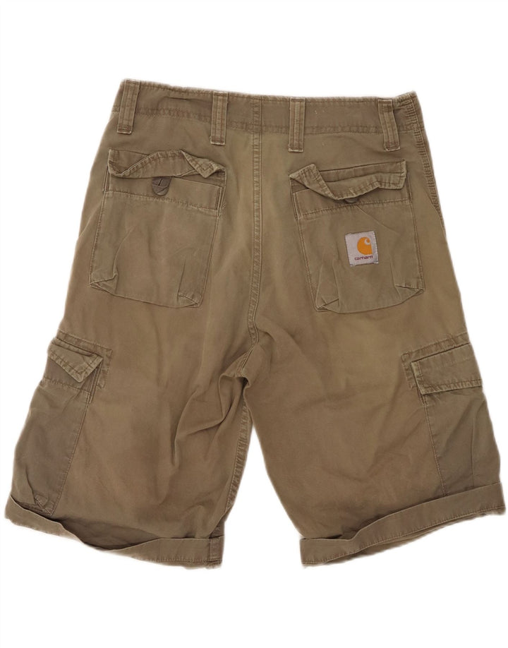 Pantaloncini cargo da uomo CARHARTT W30 cotone kaki medio