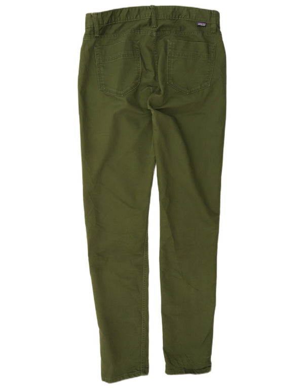 Pantaloni casual slim da donna Patagonia US 6 Medium W30 L31 Cotone verde