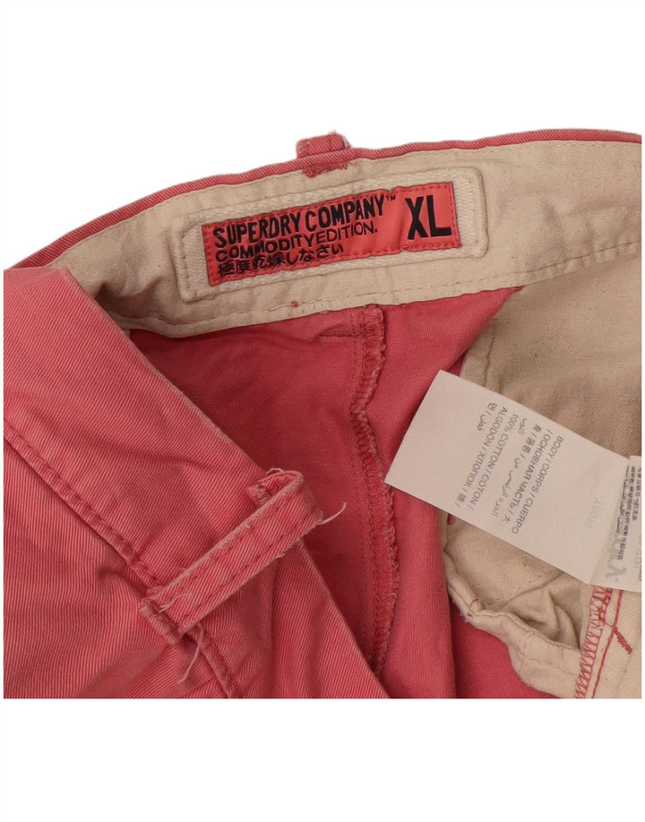 Pantaloncini chino da uomo Superdry XL W38 in cotone rosa