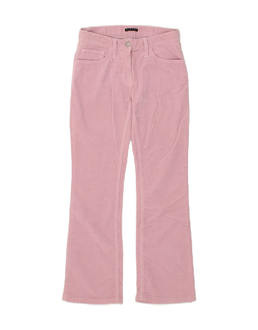 SISLEY Womens Bootcut Corduroy Trousers EU 38 Medium W27 L27 Pink Cotton Vintage Sisley and Second-Hand Sisley from Messina Hembry 