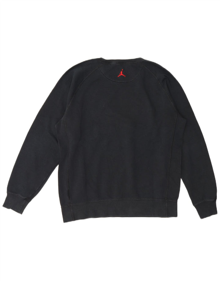 Felpa con grafica Jordan da uomo, grande, in cotone nero
