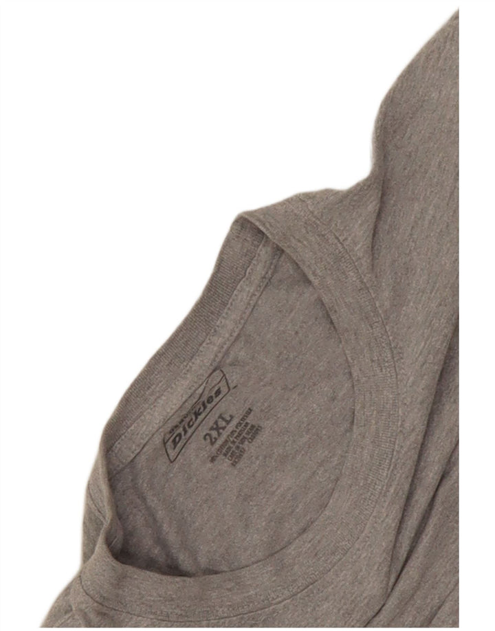 Dickies Top da uomo a maniche lunghe 2XL in cotone chiazzato grigio