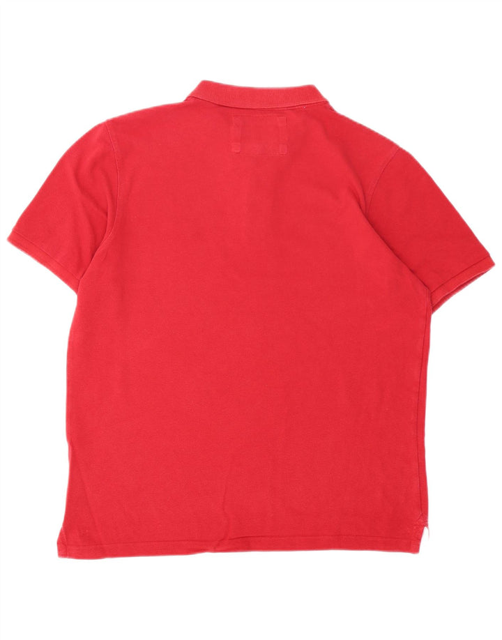 Polo da uomo Saltrock in cotone rosso medio