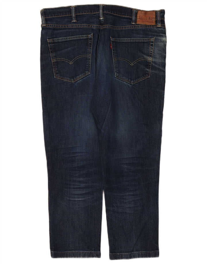 Jeans dritti effetto vissuto LEVI'S da donna W38 L27 cotone blu navy
