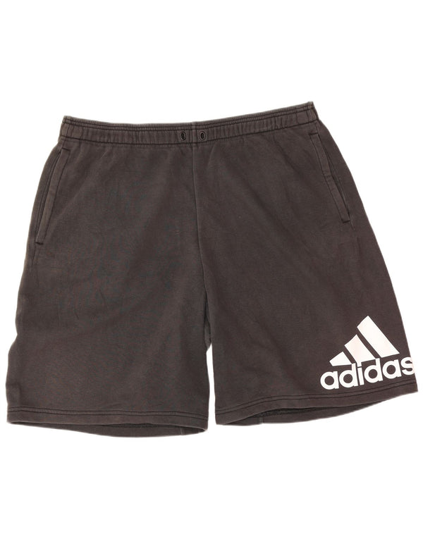 Pantaloncini sportivi grafici da uomo Adidas XL in cotone nero