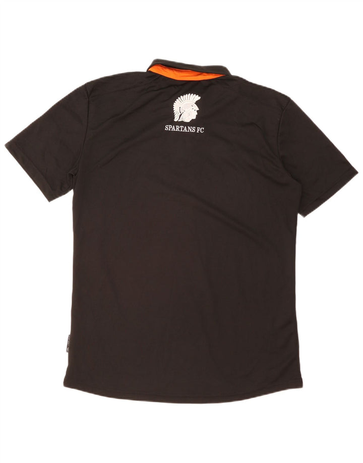 Polo grafica Umbro da uomo Spartans, grande, in poliestere color block nero