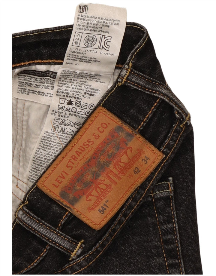 Levi's Uomo 541 Jeans affusolati W42 L31 Cotone nero